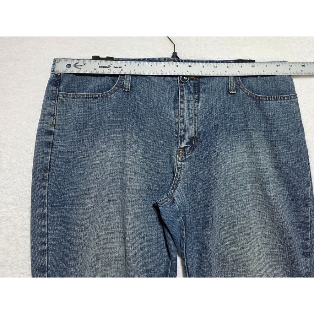 Zana-Di Vintage Y2K Floral Embroidered Capri Jeans Medium Wash Blue Size 15 - Picture 7 of 9